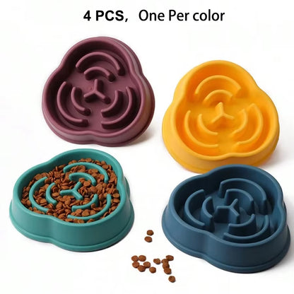 1Pc Dog Slow Food Bowl Plastic Anti-Choking Slow Eating Cloud Shape Large Dogs Prevent Vomiting and Protect Intestines