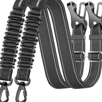 3-in-1 Bungee Dog Car Seat Belt 2-Pack - studio image 1