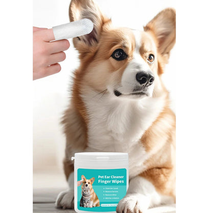 Ear Cleaning Finger Wipes for Dogs and Cats - studio image 1