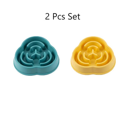 1Pc Dog Slow Food Bowl Plastic Anti-Choking Slow Eating Cloud Shape Large Dogs Prevent Vomiting and Protect Intestines