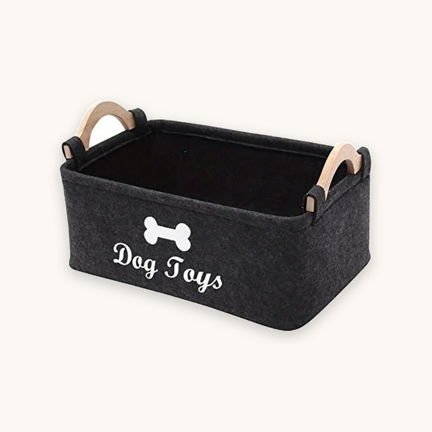 Caja organizadora de fieltro para juguetes de mascota