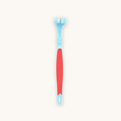 Cepillo dental de 3 lados para perro y gato